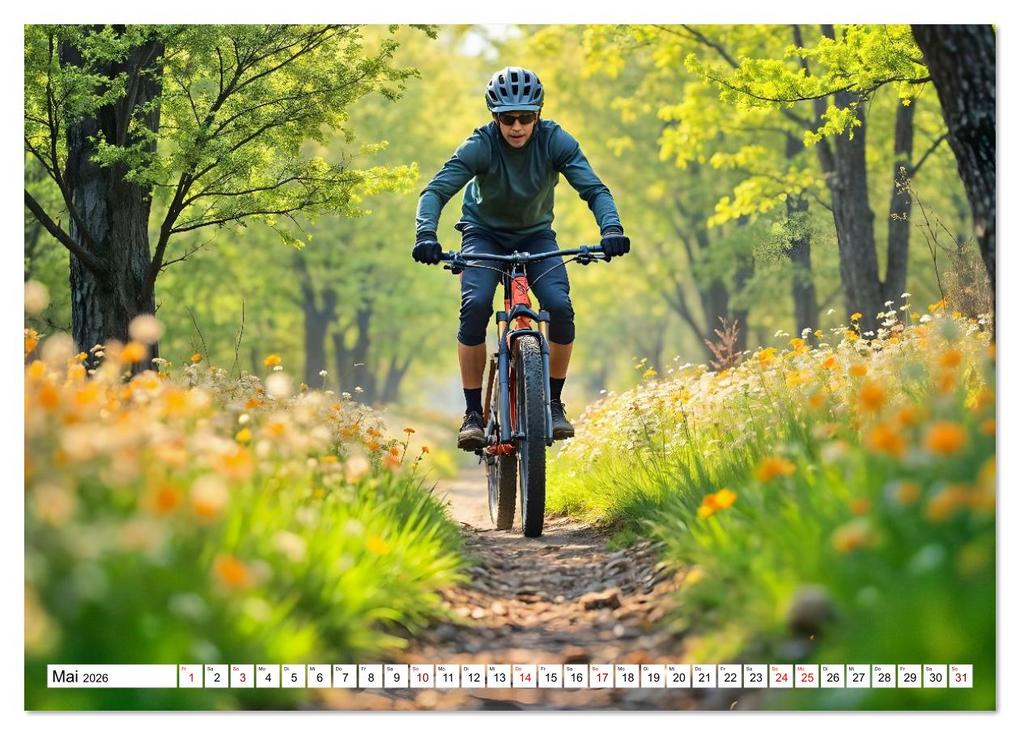 Weitere Ansicht: Elemental Ride. Mountainbike-Action durch Schnee, Matsch, Sonne und Laub (Wandkalender 2026 DIN A4 quer), CALVENDO Monatskalender | Andreas Spreider, Calvendo