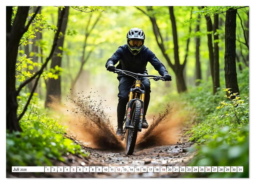 Weitere Ansicht: Elemental Ride. Mountainbike-Action durch Schnee, Matsch, Sonne und Laub (Wandkalender 2026 DIN A4 quer), CALVENDO Monatskalender | Andreas Spreider, Calvendo