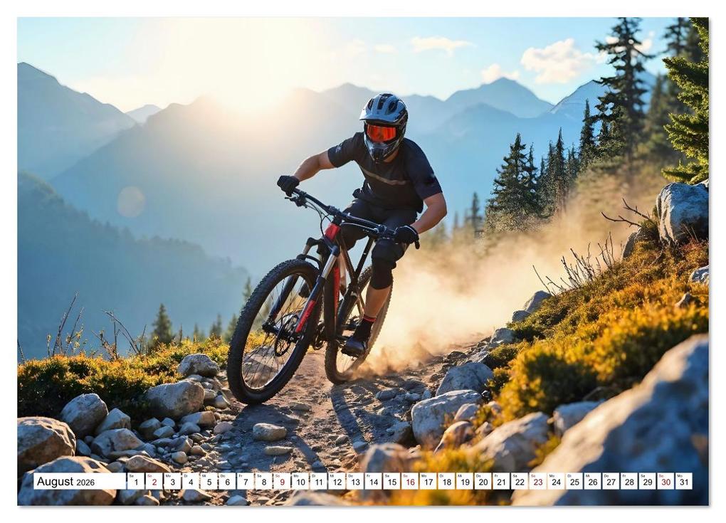 Weitere Ansicht: Elemental Ride. Mountainbike-Action durch Schnee, Matsch, Sonne und Laub (Wandkalender 2026 DIN A4 quer), CALVENDO Monatskalender | Andreas Spreider, Calvendo