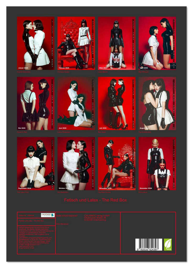 Weitere Ansicht: Fetisch und Latex - The Red Box (Wandkalender 2026 DIN A3 hoch), CALVENDO Monatskalender | Dirk Meutzner, Calvendo