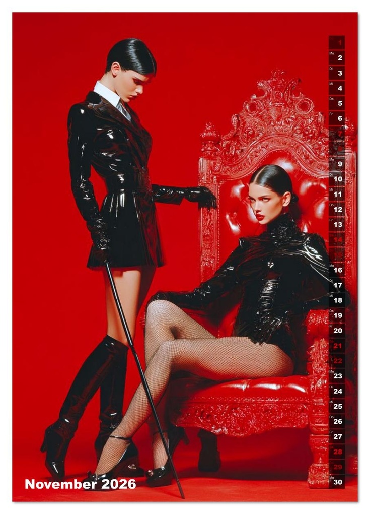 Weitere Ansicht: Fetisch und Latex - The Red Box (Wandkalender 2026 DIN A3 hoch), CALVENDO Monatskalender | Dirk Meutzner, Calvendo