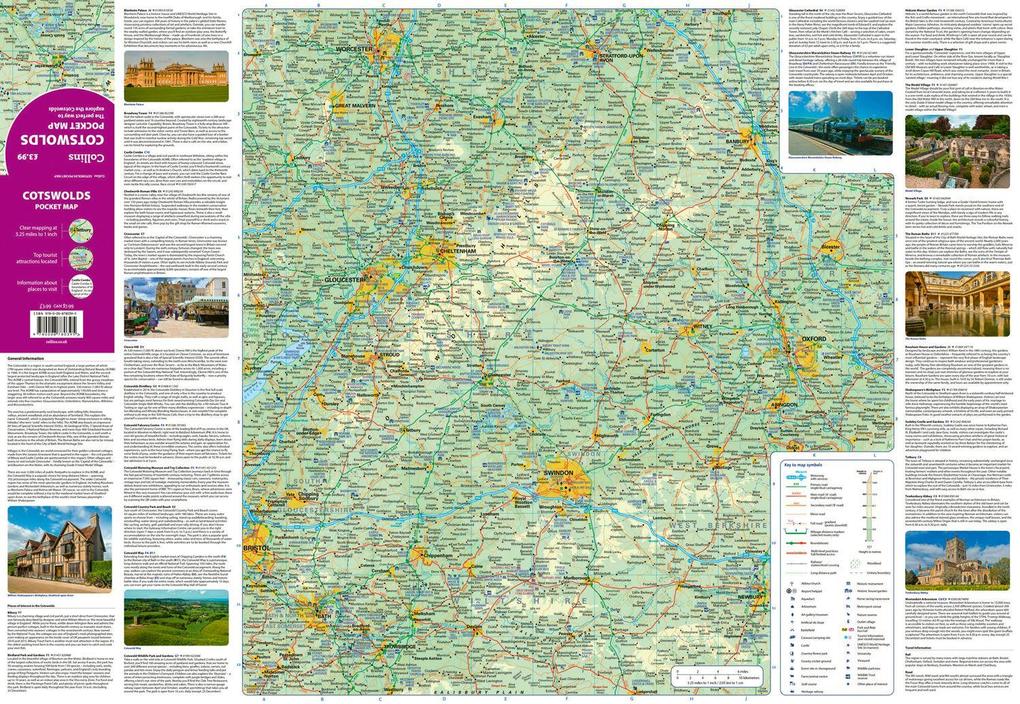 Weitere Ansicht: COTSWOLDS POCKET MAP MFO | Collins Maps