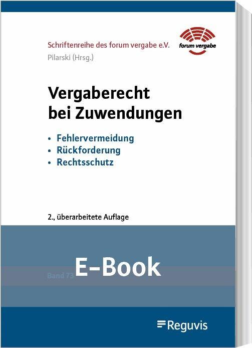 Produktbild: Vergaberecht bei Zuwendungen (E-Book) | Martin Jansen, Thomas Jedlischka, Desiree Jung, Julia Lipinsky, Michael Pilarski