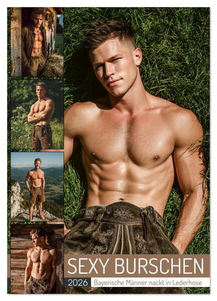 Produktbild: SEXY BURSCHEN - Bayerische Männer nackt in Lederhose (Wandkalender 2026 DIN A4 hoch), CALVENDO Monatskalender | Calvendo, MB Fotografie