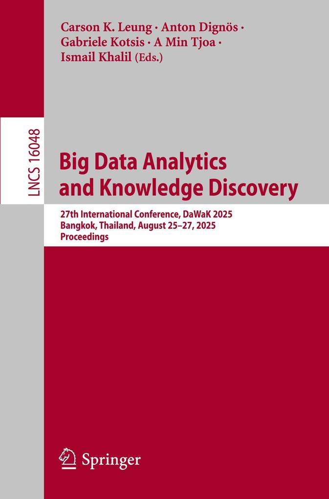 Produktbild: Big Data Analytics and Knowledge Discovery