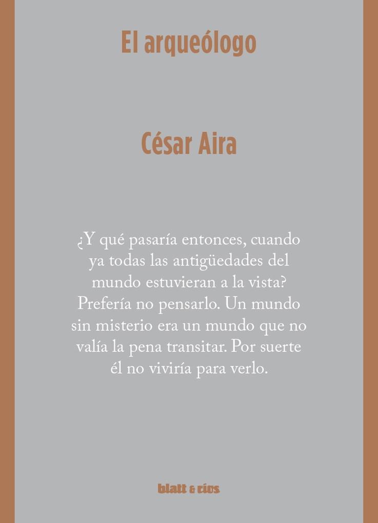 Produktbild: El arqueólogo | César Aira