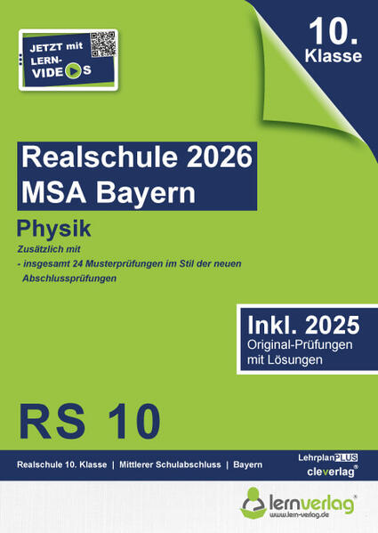 Produktbild: Original-Prüfungen Realschulabschluss Bayern 2026 Physik