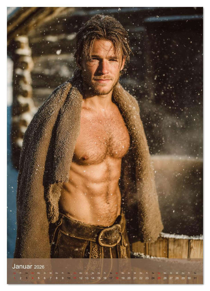 Weitere Ansicht: SEXY BURSCHEN - Bayerische Männer nackt in Lederhose (Wandkalender 2026 DIN A3 hoch), CALVENDO Monatskalender | Calvendo, MB Fotografie