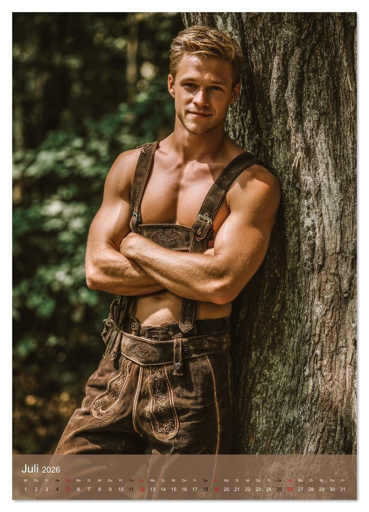 Weitere Ansicht: SEXY BURSCHEN - Bayerische Männer nackt in Lederhose (Wandkalender 2026 DIN A3 hoch), CALVENDO Monatskalender | Calvendo, MB Fotografie