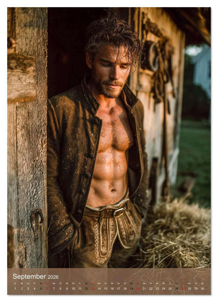 Weitere Ansicht: SEXY BURSCHEN - Bayerische Männer nackt in Lederhose (Wandkalender 2026 DIN A3 hoch), CALVENDO Monatskalender | Calvendo, MB Fotografie
