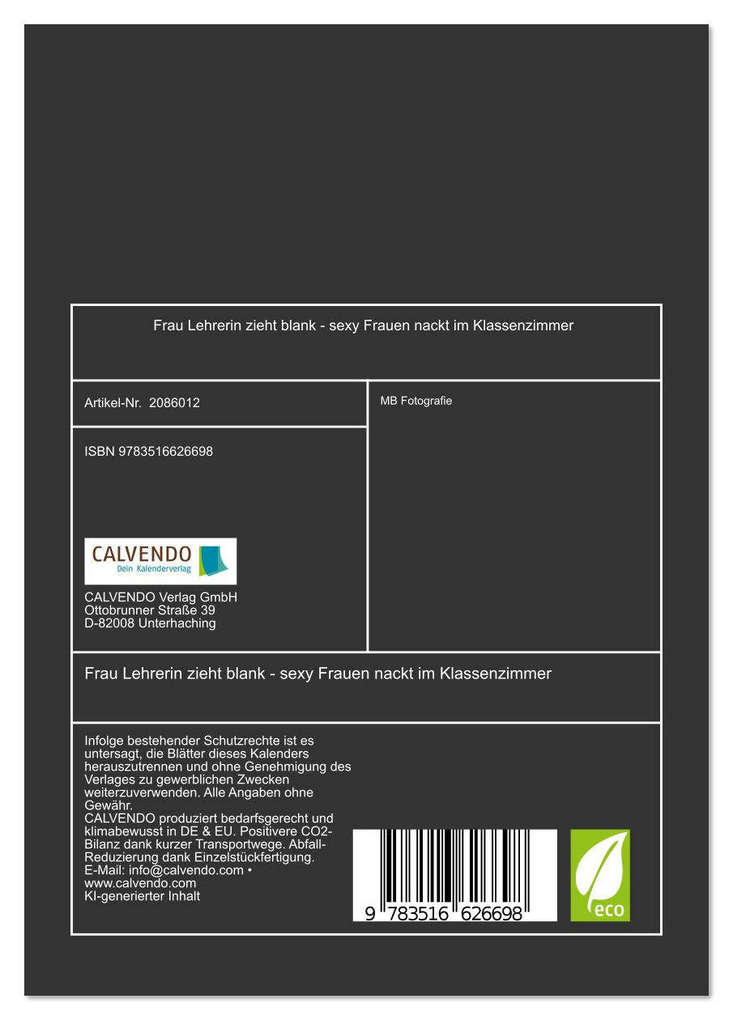 Weitere Ansicht: Frau Lehrerin zieht blank - sexy Frauen nackt im Klassenzimmer (Tischkalender 2026 DIN A5 hoch), CALVENDO Monatskalender | Calvendo, MB - Fotografie