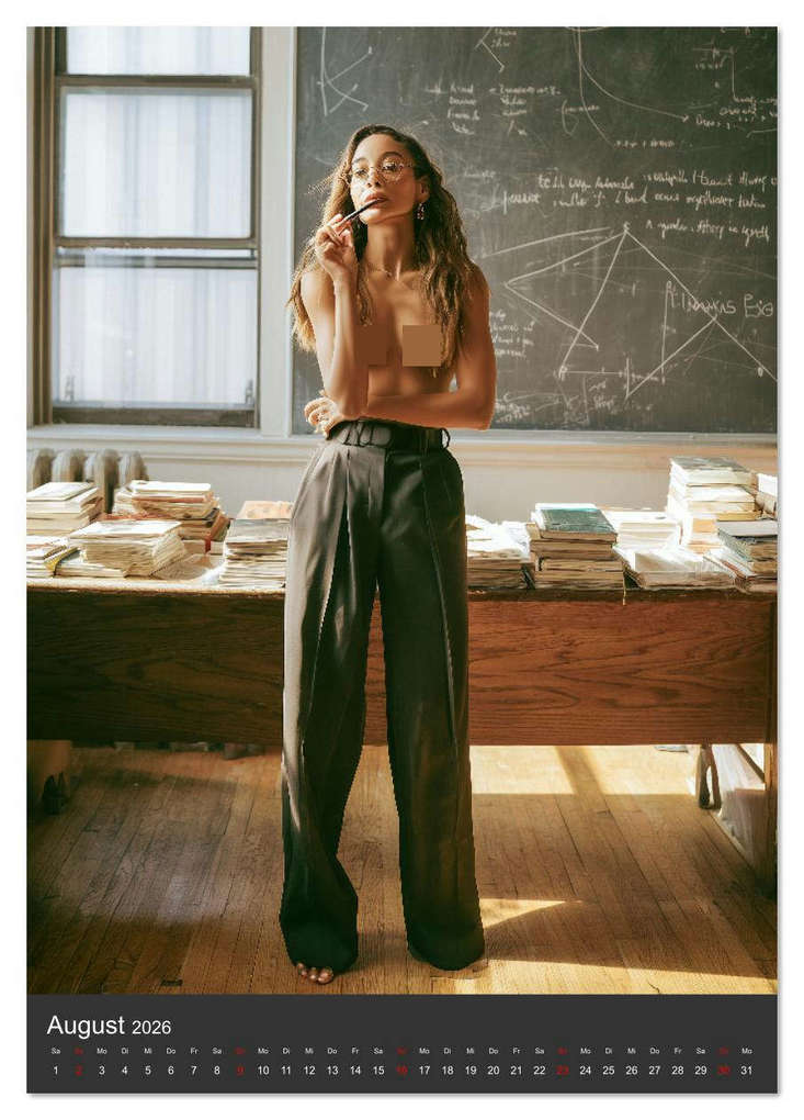Weitere Ansicht: Frau Lehrerin zieht blank - sexy Frauen nackt im Klassenzimmer (Tischkalender 2026 DIN A5 hoch), CALVENDO Monatskalender | Calvendo, MB - Fotografie