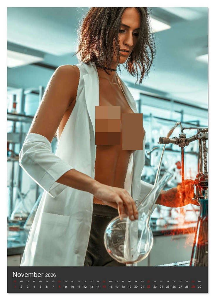 Weitere Ansicht: Frau Lehrerin zieht blank - sexy Frauen nackt im Klassenzimmer (Tischkalender 2026 DIN A5 hoch), CALVENDO Monatskalender | Calvendo, MB - Fotografie