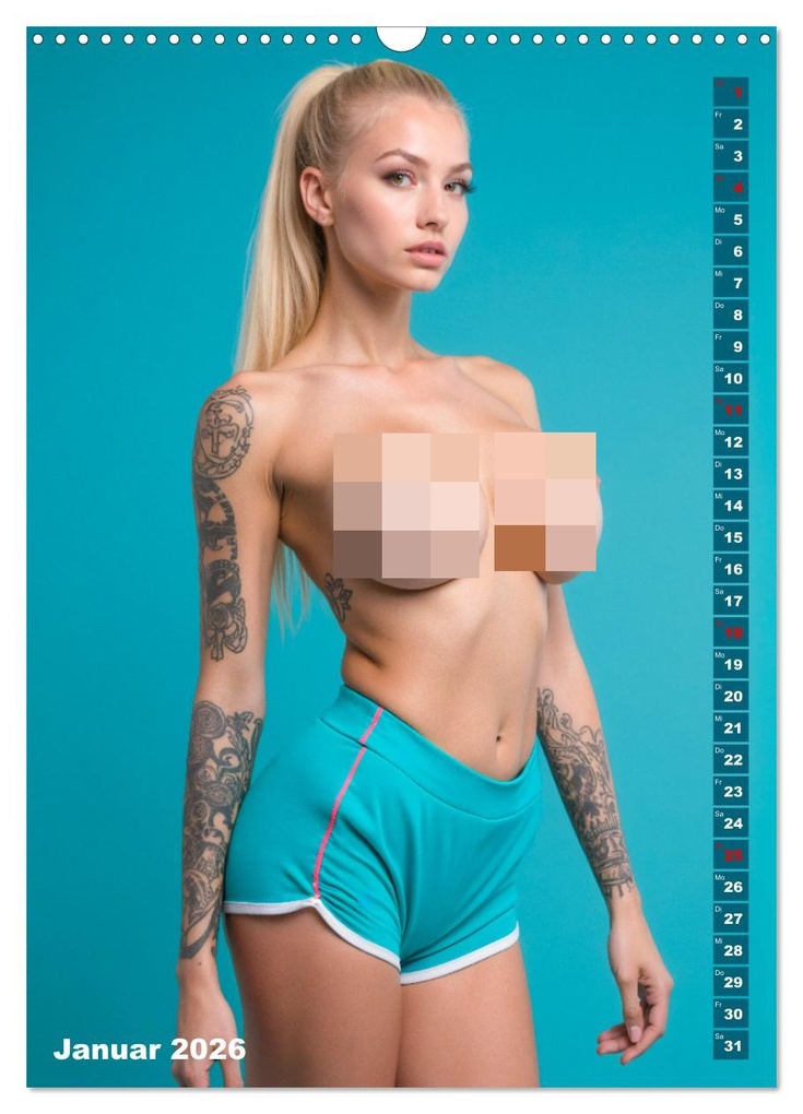 Weitere Ansicht: NACKTE BRÜSTE - Unzensierte Frauen mit Tattoo (Wandkalender 2026 DIN A3 hoch), CALVENDO Monatskalender | Calvendo, MB Fotografie