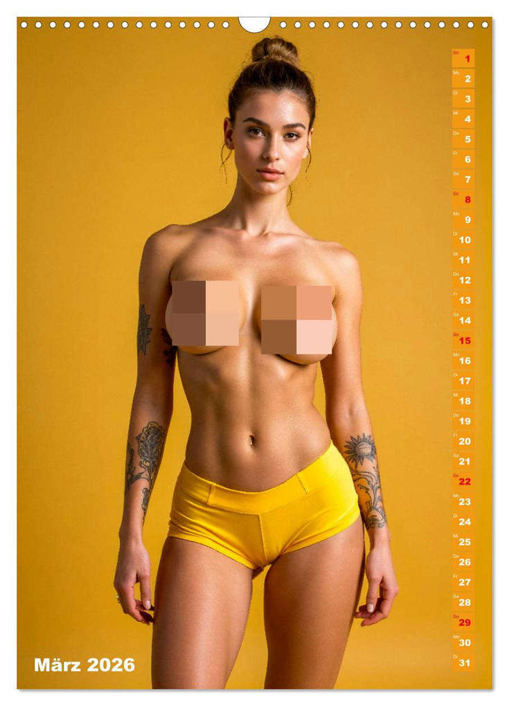 Weitere Ansicht: NACKTE BRÜSTE - Unzensierte Frauen mit Tattoo (Wandkalender 2026 DIN A3 hoch), CALVENDO Monatskalender | Calvendo, MB Fotografie