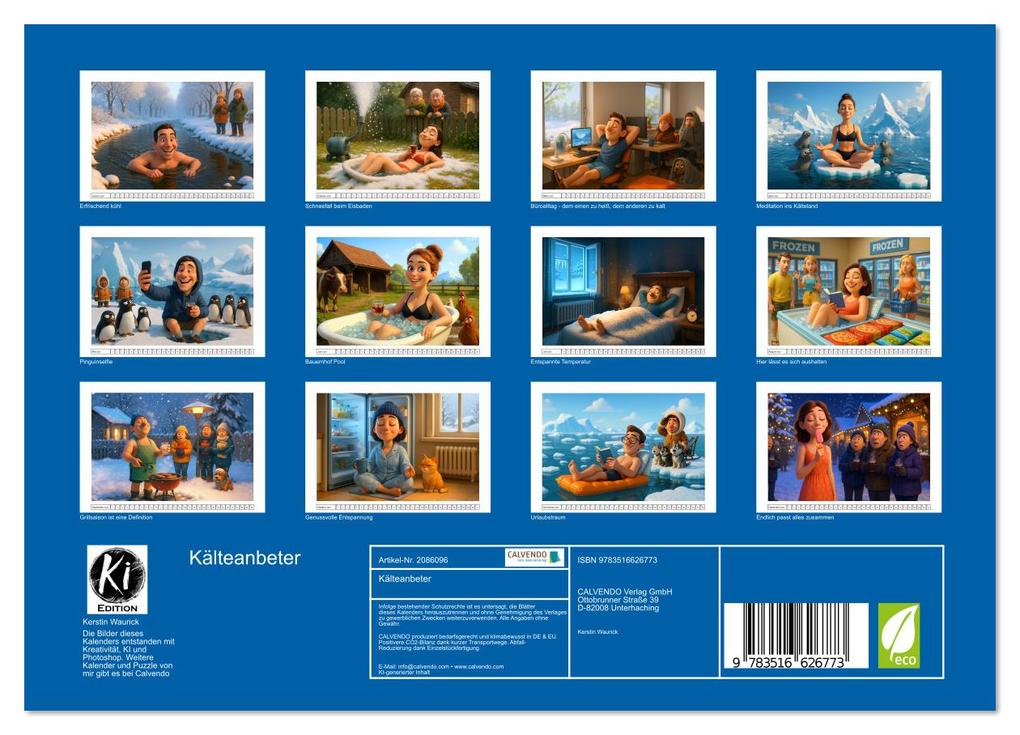 Weitere Ansicht: Kälteanbeter (Wandkalender 2026 DIN A4 quer), CALVENDO Monatskalender | Calvendo, Kerstin Waurick