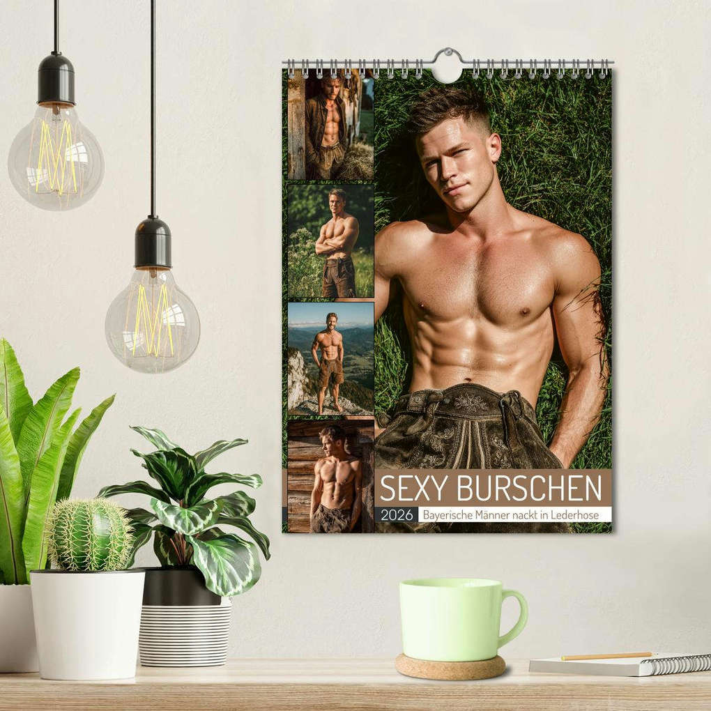 Weitere Ansicht: SEXY BURSCHEN - Bayerische Männer nackt in Lederhose (Wandkalender 2026 DIN A4 hoch), CALVENDO Monatskalender | Calvendo, MB Fotografie