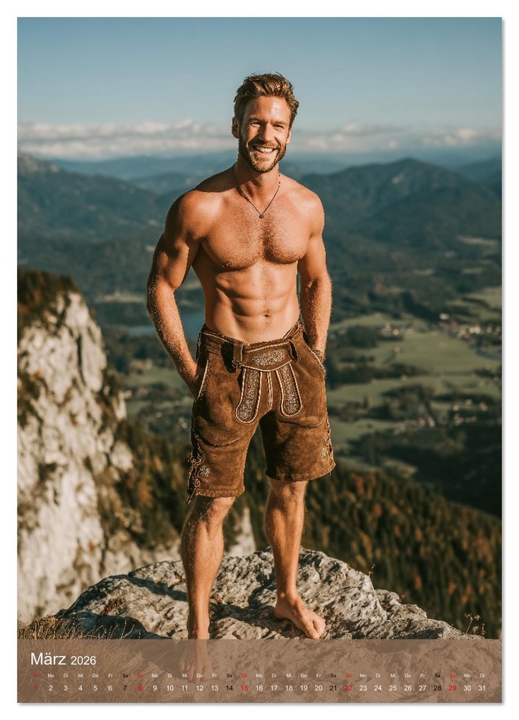 Weitere Ansicht: SEXY BURSCHEN - Bayerische Männer nackt in Lederhose (Wandkalender 2026 DIN A4 hoch), CALVENDO Monatskalender | Calvendo, MB Fotografie