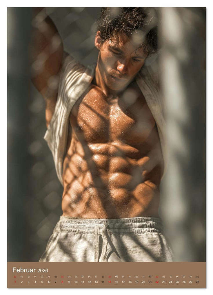 Weitere Ansicht: SEXY MÄNNER - Nackt mit Sixpack im Knast (Wandkalender 2026 DIN A2 hoch), CALVENDO Monatskalender | Calvendo, MB Fotografie