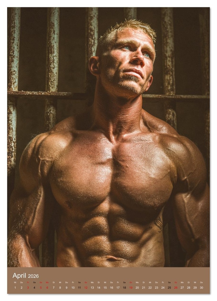 Weitere Ansicht: SEXY MÄNNER - Nackt mit Sixpack im Knast (Wandkalender 2026 DIN A2 hoch), CALVENDO Monatskalender | Calvendo, MB Fotografie