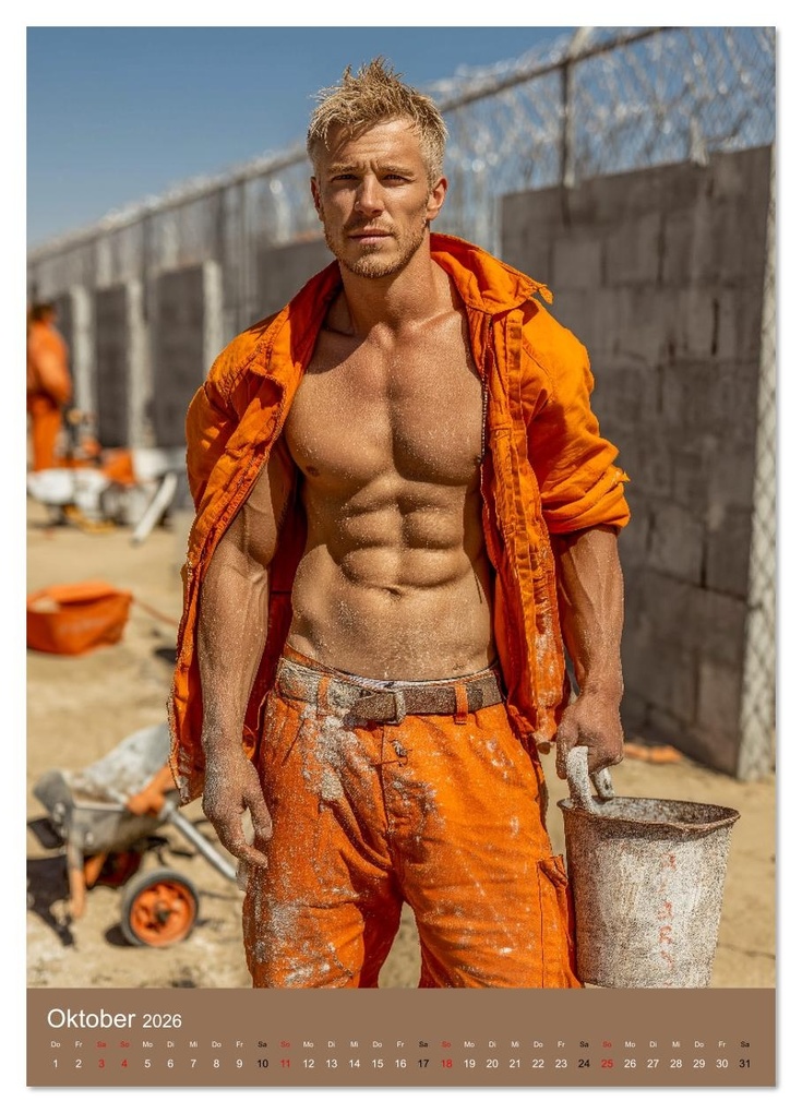 Weitere Ansicht: SEXY MÄNNER - Nackt mit Sixpack im Knast (Wandkalender 2026 DIN A2 hoch), CALVENDO Monatskalender | Calvendo, MB Fotografie