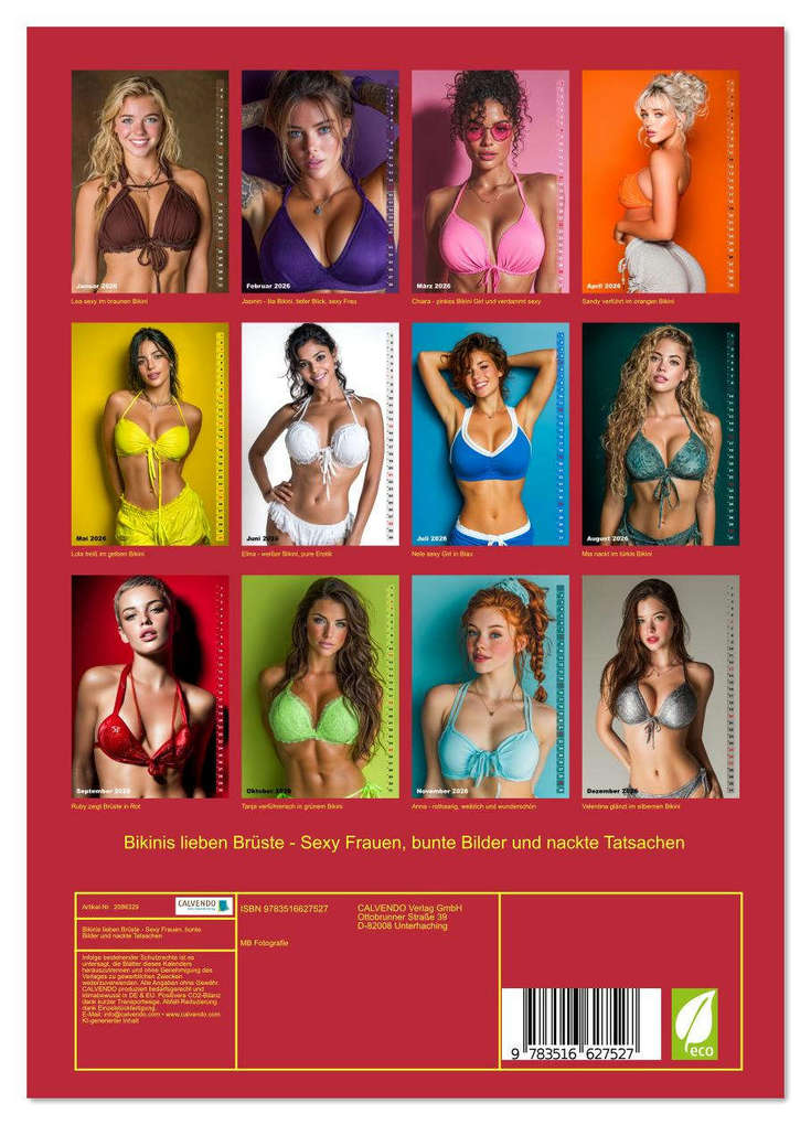 Weitere Ansicht: Bikinis lieben Brüste - Sexy Frauen, bunte Bilder und nackte Tatsachen (Wandkalender 2026 DIN A4 hoch), CALVENDO Monatskalender | Calvendo, MB - Fotografie