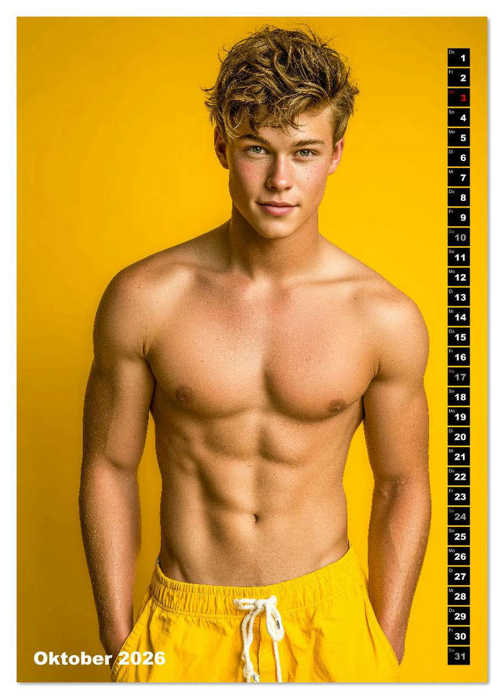 Weitere Ansicht: JUNG, SEXY, UNZENSIERT - Männer nackt in Shorts (Wandkalender 2026 DIN A4 hoch), CALVENDO Monatskalender | Calvendo