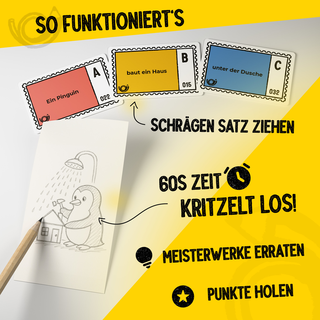 Weitere Ansicht: Kritzelpost - Das lustige Zeichenspiel | Hannes Geng, Felicitas Mierbeth