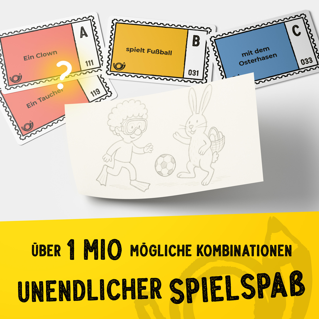 Weitere Ansicht: Kritzelpost - Das lustige Zeichenspiel | Hannes Geng, Felicitas Mierbeth