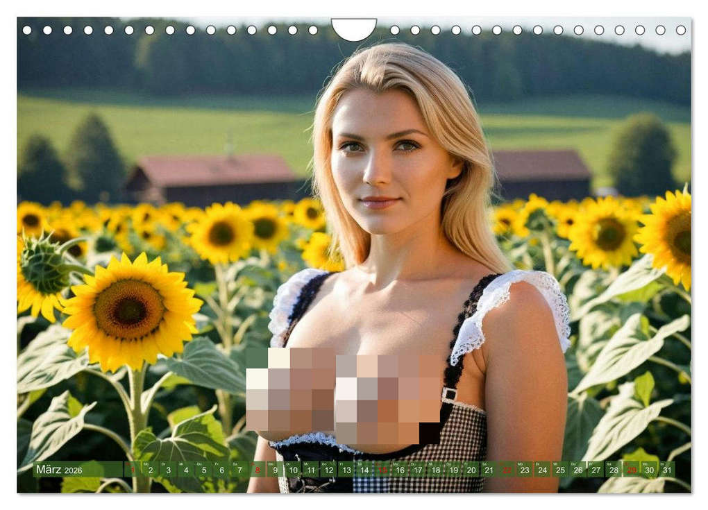 Weitere Ansicht: Sexy Bäuerinnen - Nackte Frauen auf dem Bauernhof (Wandkalender 2026 DIN A4 quer), CALVENDO Monatskalender | MB Fotografie, Calvendo