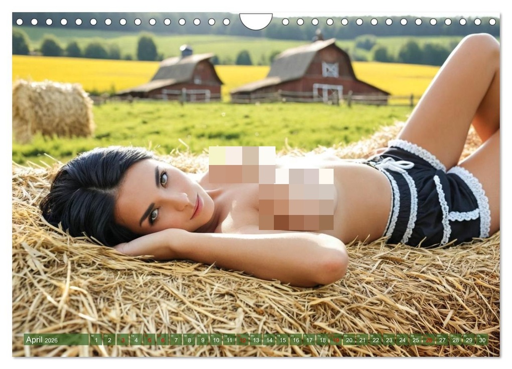 Weitere Ansicht: Sexy Bäuerinnen - Nackte Frauen auf dem Bauernhof (Wandkalender 2026 DIN A4 quer), CALVENDO Monatskalender | MB Fotografie, Calvendo