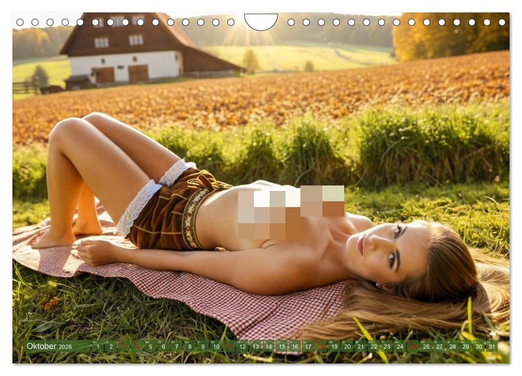 Weitere Ansicht: Sexy Bäuerinnen - Nackte Frauen auf dem Bauernhof (Wandkalender 2026 DIN A4 quer), CALVENDO Monatskalender | MB Fotografie, Calvendo