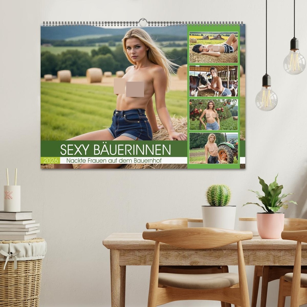 Weitere Ansicht: Sexy Bäuerinnen - Nackte Frauen auf dem Bauernhof (Wandkalender 2026 DIN A2 quer), CALVENDO Monatskalender | Calvendo, MB Fotografie