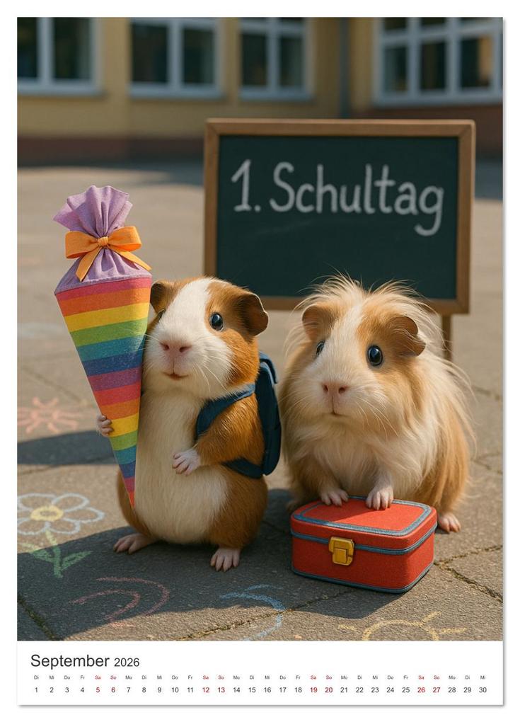 Weitere Ansicht: Cozy Moments - Meerschweinchen Kalender (hochwertiger Premium Wandkalender 2026 DIN A2 hoch), Kunstdruck in Hochglanz | Lars Reimers, Calvendo
