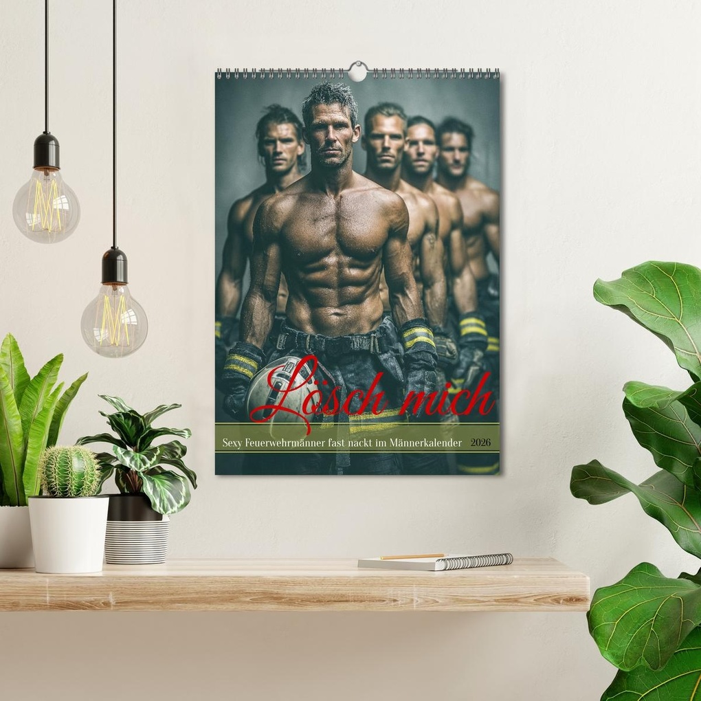 Weitere Ansicht: Lösch mich - Sexy Feuerwehrmänner fast nackt im Männerkalender (Wandkalender 2026 DIN A3 hoch), CALVENDO Monatskalender | MB - Fotografie, Calvendo