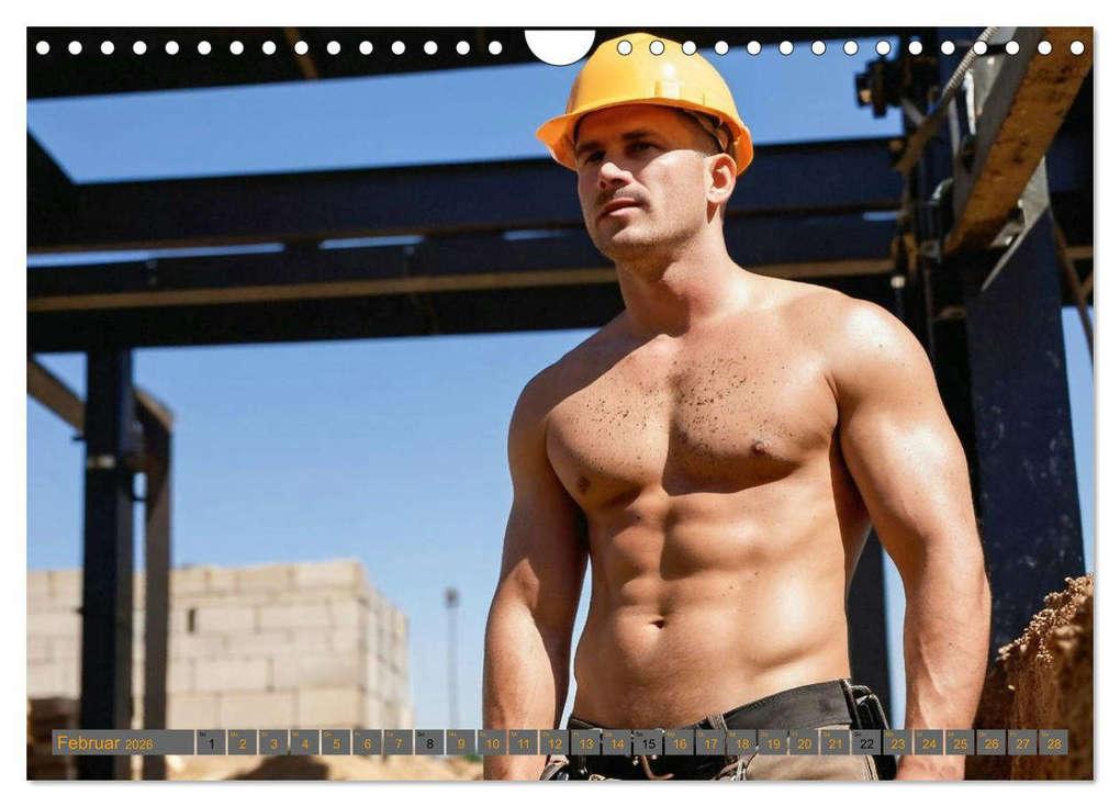 Weitere Ansicht: SEXY BAUARBEITER - Baustelle der verführerischen Männer, Schichtwechsel (Wandkalender 2026 DIN A4 quer), CALVENDO Monatskalender | MB Fotografie, Calvendo