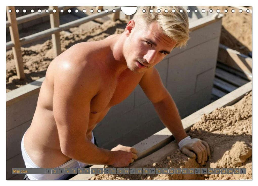 Weitere Ansicht: SEXY BAUARBEITER - Baustelle der verführerischen Männer, Schichtwechsel (Wandkalender 2026 DIN A4 quer), CALVENDO Monatskalender | MB Fotografie, Calvendo