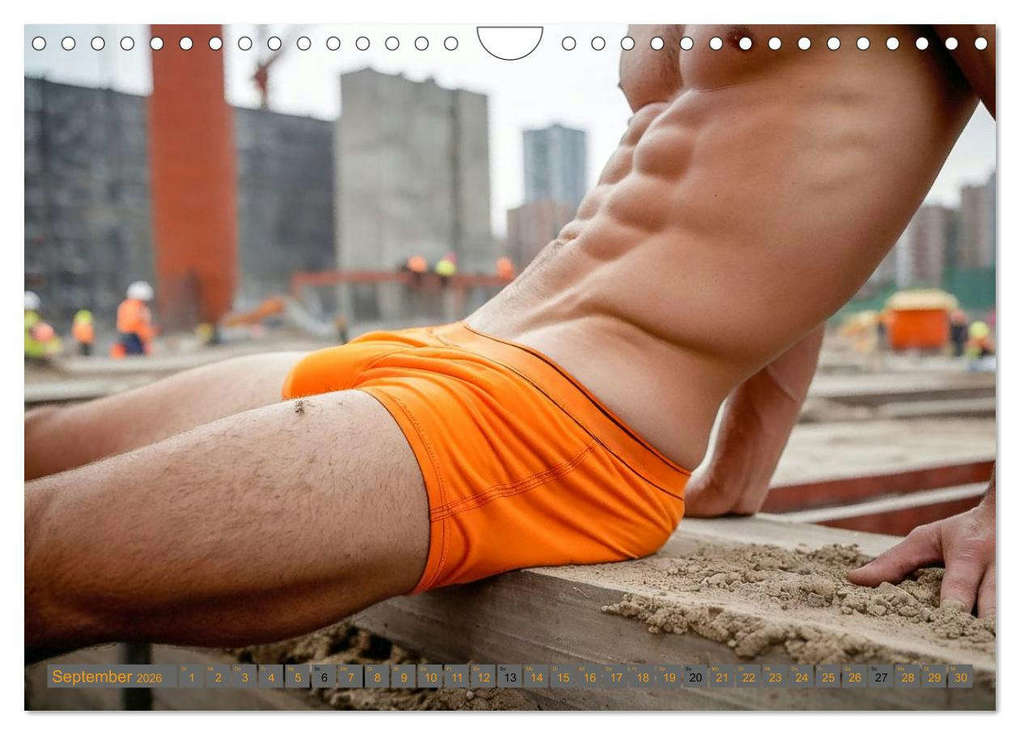 Weitere Ansicht: SEXY BAUARBEITER - Baustelle der verführerischen Männer, Schichtwechsel (Wandkalender 2026 DIN A4 quer), CALVENDO Monatskalender | MB Fotografie, Calvendo
