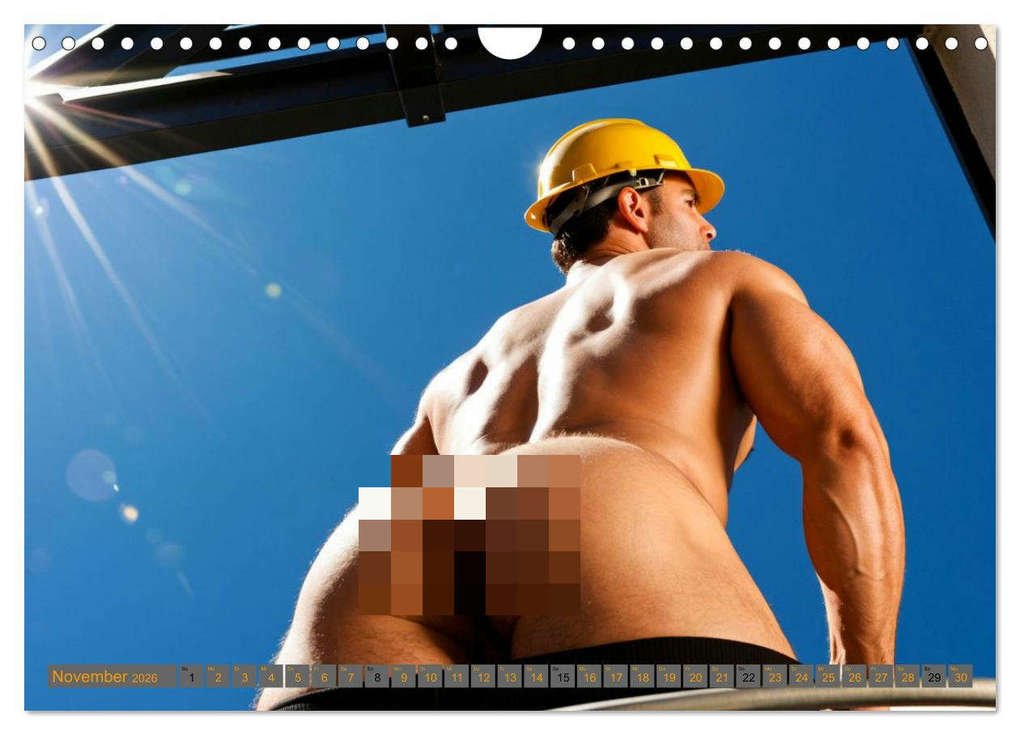 Weitere Ansicht: SEXY BAUARBEITER - Baustelle der verführerischen Männer, Schichtwechsel (Wandkalender 2026 DIN A4 quer), CALVENDO Monatskalender | MB Fotografie, Calvendo
