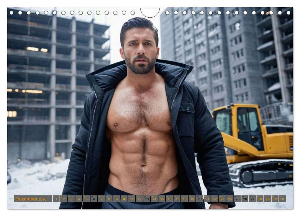 Weitere Ansicht: SEXY BAUARBEITER - Baustelle der verführerischen Männer, Schichtwechsel (Wandkalender 2026 DIN A4 quer), CALVENDO Monatskalender | MB Fotografie, Calvendo
