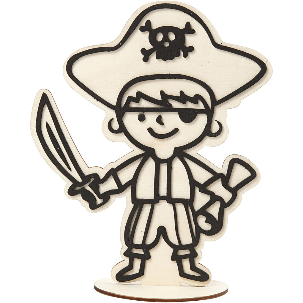 Weitere Ansicht: Creativ Company Deko-Figur, Pirat, H 19 cm, 1 Stk