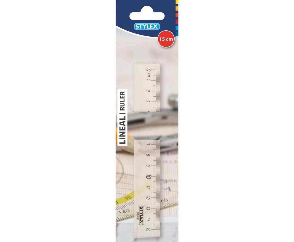 Weitere Ansicht: Stylex Lineal, transparent, 15 cm