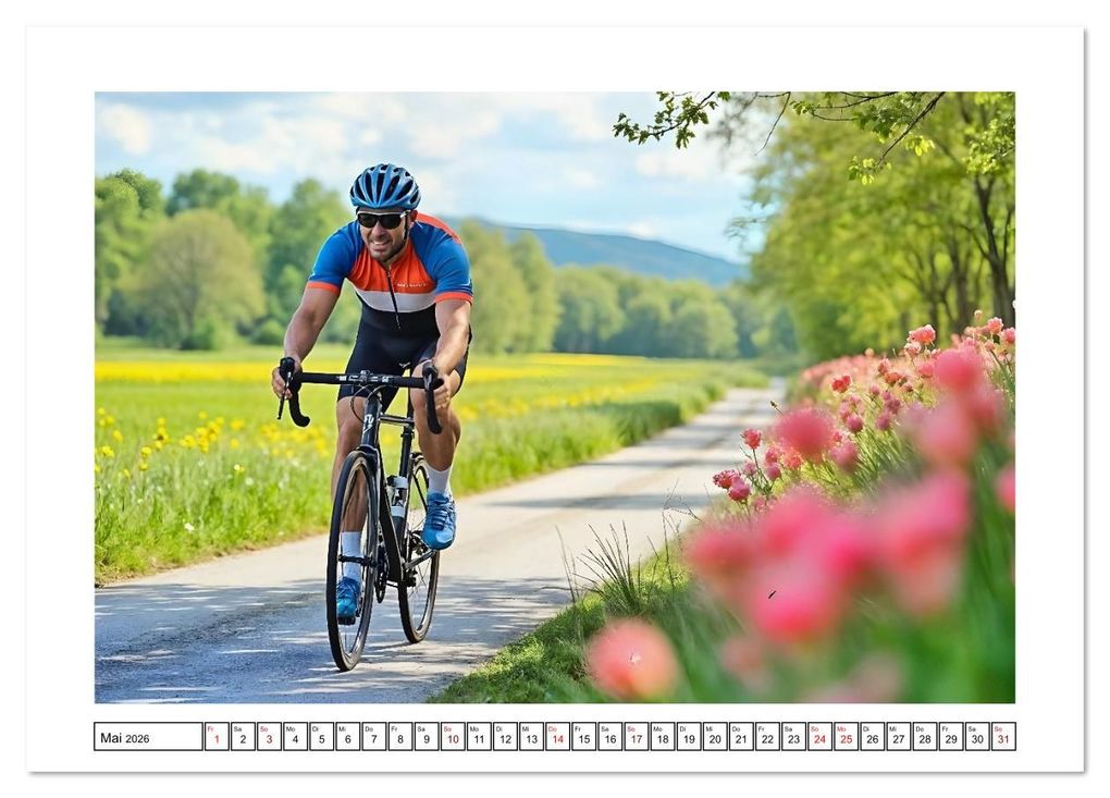 Weitere Ansicht: Kilometerkiller - Rennrad-Power im Jahresverlauf (Tischkalender 2026 DIN A5 quer), CALVENDO Monatskalender | Fred Schimak, Calvendo