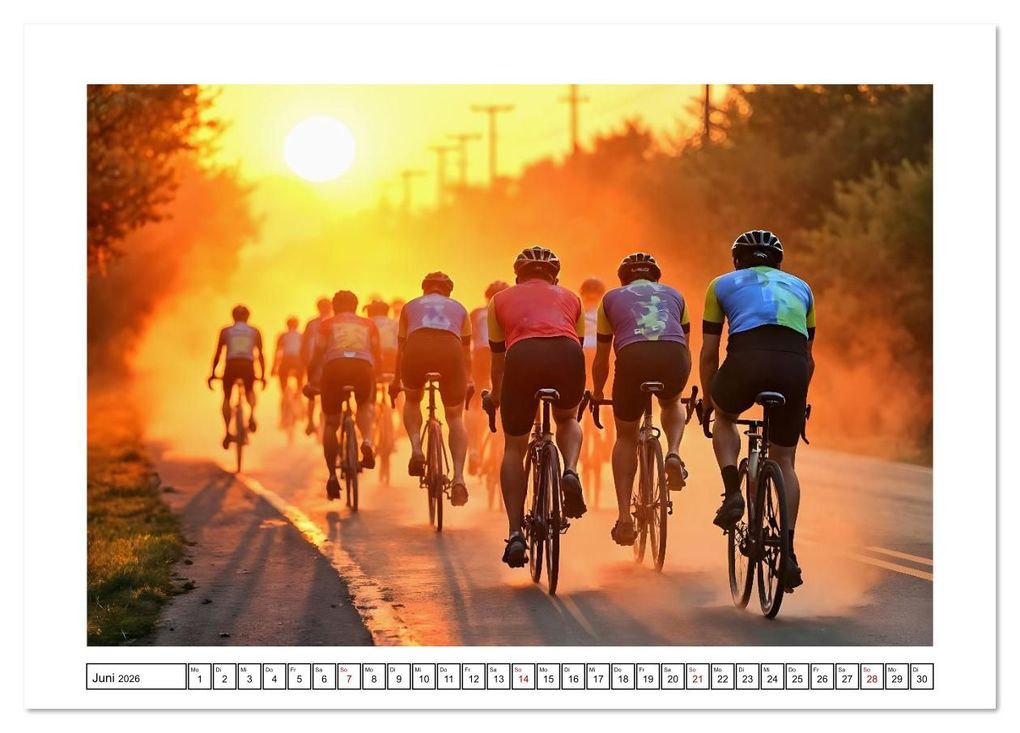 Weitere Ansicht: Kilometerkiller - Rennrad-Power im Jahresverlauf (Tischkalender 2026 DIN A5 quer), CALVENDO Monatskalender | Fred Schimak, Calvendo
