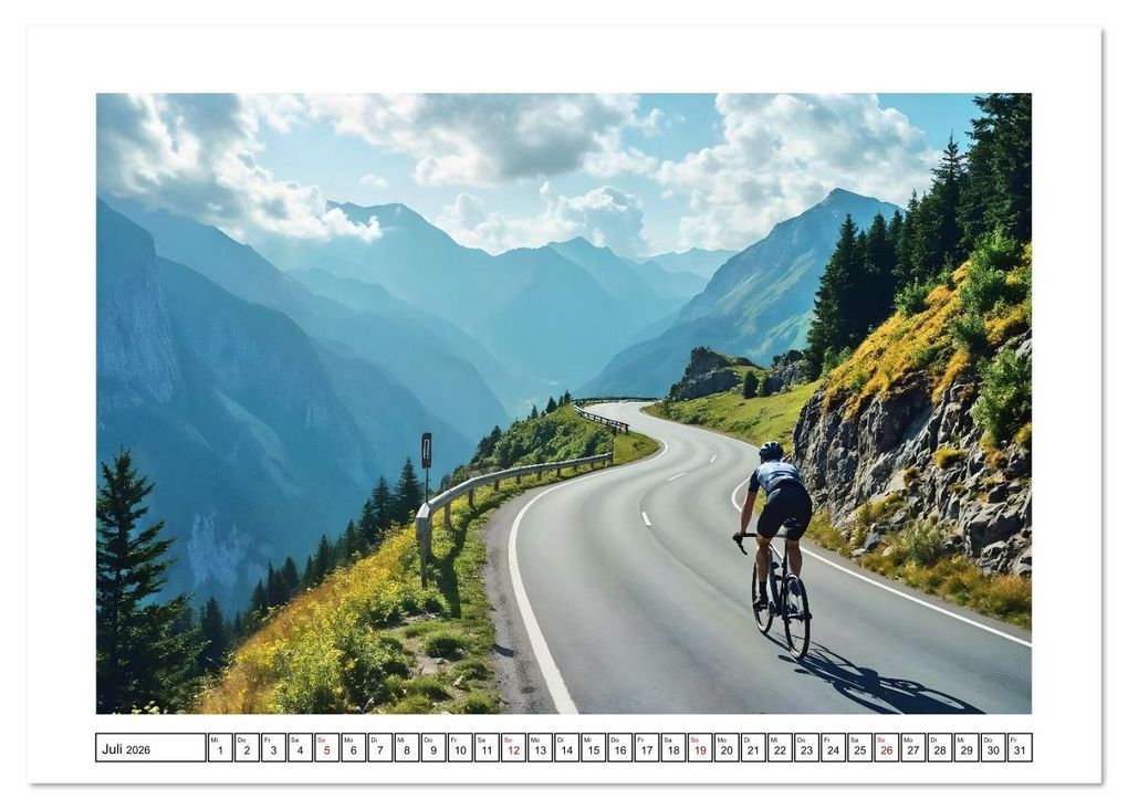 Weitere Ansicht: Kilometerkiller - Rennrad-Power im Jahresverlauf (Tischkalender 2026 DIN A5 quer), CALVENDO Monatskalender | Fred Schimak, Calvendo