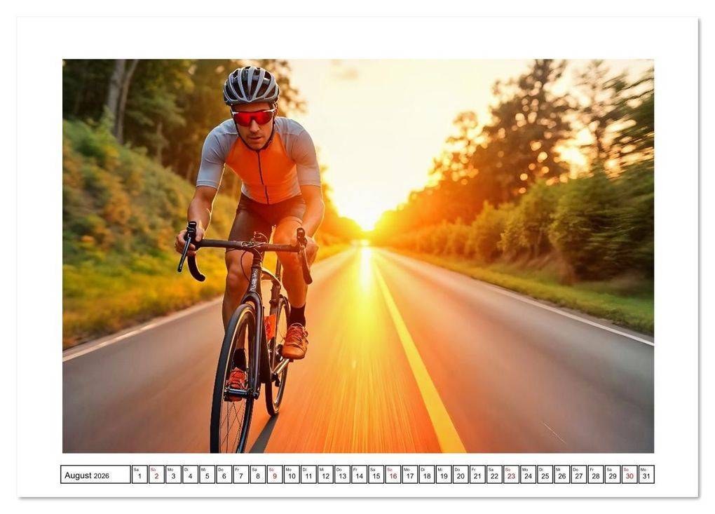 Weitere Ansicht: Kilometerkiller - Rennrad-Power im Jahresverlauf (Tischkalender 2026 DIN A5 quer), CALVENDO Monatskalender | Fred Schimak, Calvendo