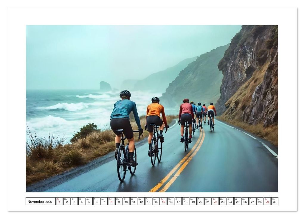 Weitere Ansicht: Kilometerkiller - Rennrad-Power im Jahresverlauf (Tischkalender 2026 DIN A5 quer), CALVENDO Monatskalender | Fred Schimak, Calvendo