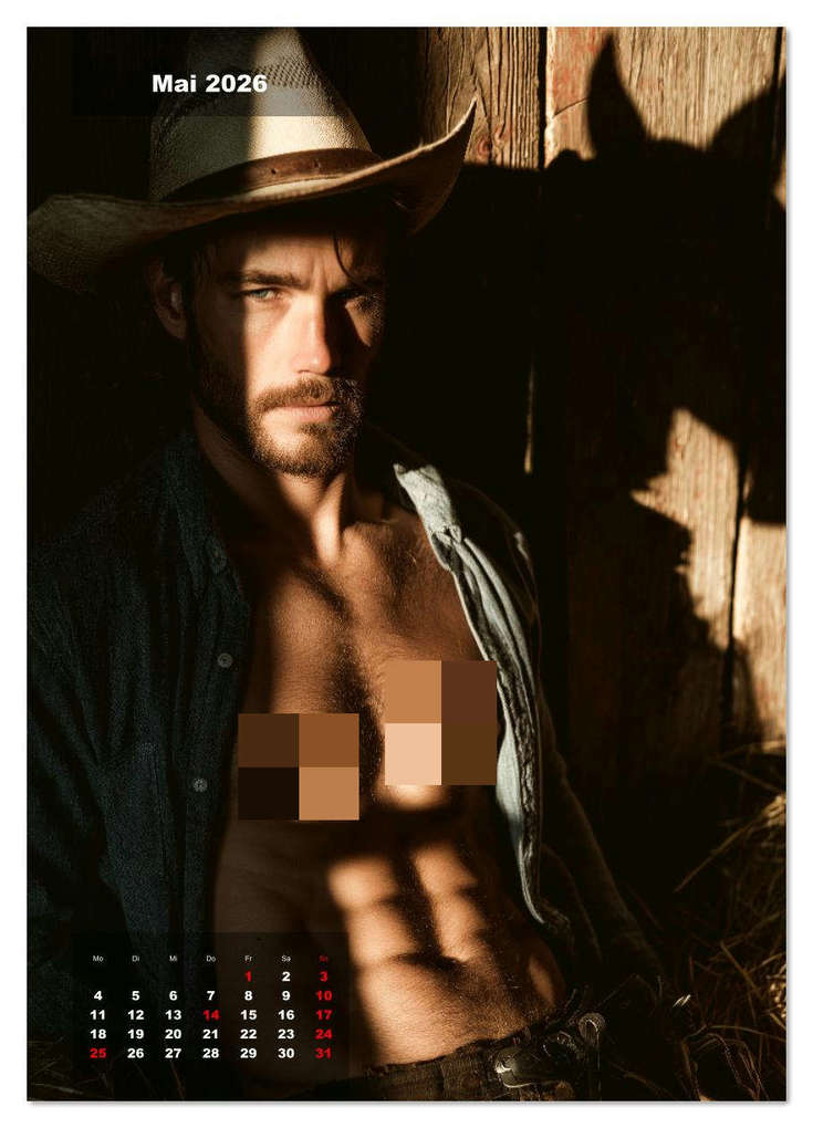 Weitere Ansicht: GEILE HENGSTE - Sexy Cowboys mit Ihren Pferden im Männerkalender (Wandkalender 2026 DIN A3 hoch), CALVENDO Monatskalender | MB - Fotografie, Calvendo