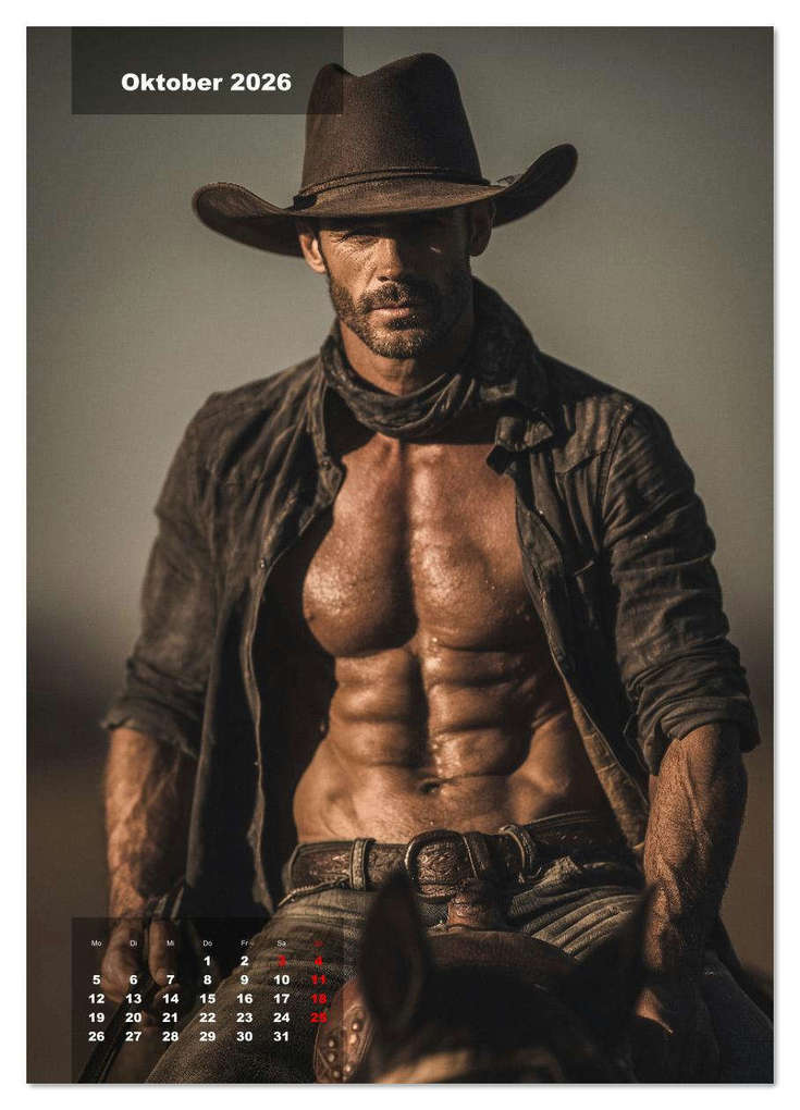Weitere Ansicht: GEILE HENGSTE - Sexy Cowboys mit Ihren Pferden im Männerkalender (Wandkalender 2026 DIN A3 hoch), CALVENDO Monatskalender | MB - Fotografie, Calvendo