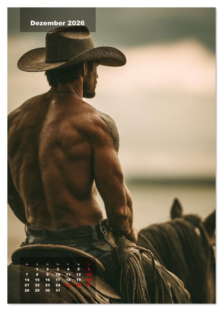 Weitere Ansicht: GEILE HENGSTE - Sexy Cowboys mit Ihren Pferden im Männerkalender (Tischkalender 2026 DIN A5 hoch), CALVENDO Monatskalender | MB - Fotografie, Calvendo